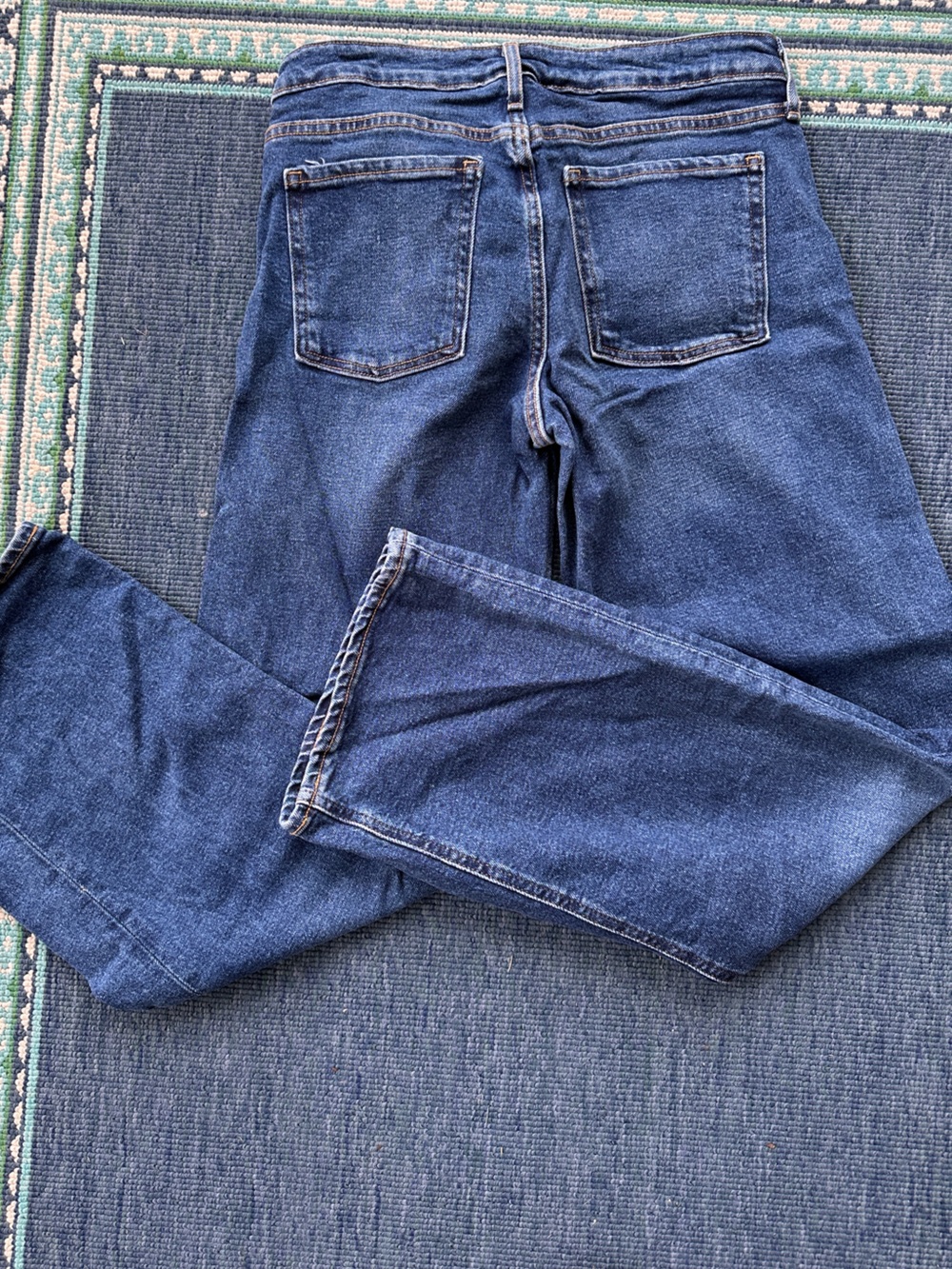 Old Navy thick Mid Rise Wide Leg Blue Denim Jeans size 6 - Picture 4 of 9